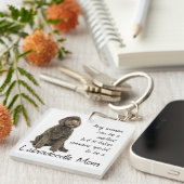 Labradoodle Mam Sleutelhanger (Voorkant Rechts)