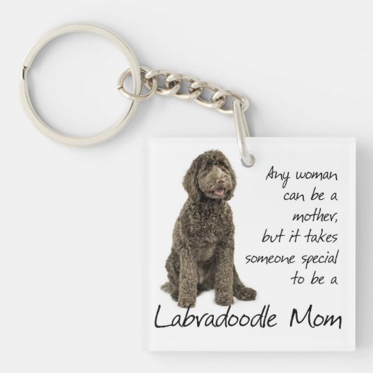 Labradoodle Mam Sleutelhanger (Voorkant)