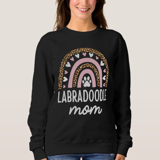 Labradoodle mama Rainbow Leopard Moederdag L Trui (Voorkant)
