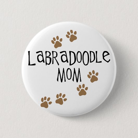 Labradoodle mama ronde button 5,7 cm (Voorkant)
