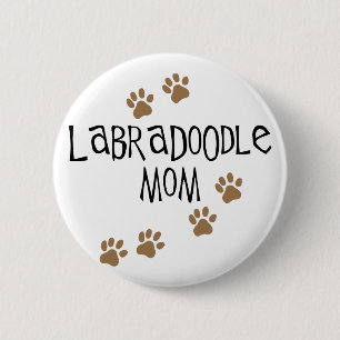 Labradoodle mama ronde button 5,7 cm