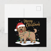 Labradoodle Merry Christmas Funny Xmas Hondenliefh Feestdagenkaart (Voorkant / Achterkant)