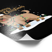 Labradoodle Merry Christmas Funny Xmas Hondenliefh Foto Afdruk (Hoek)