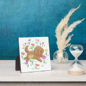 Labradoodle met bloemen illustratie fotoplaat (Insitu)