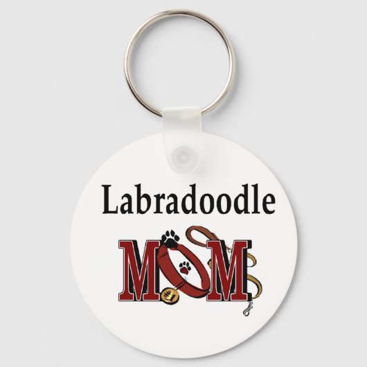 Labradoodle MOM Gifts Sleutelhanger (Voorkant)