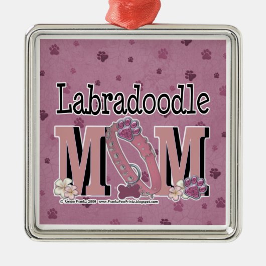 LabraDoodle MOM Metalen Ornament (Voorkant)