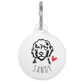 Labradoodle of Goldendoedle Personalized ID Label Huisdierpenning