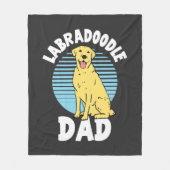Labradoodle Papa Schattige Lab Dog Gag Fleece Deken (Voorkant)