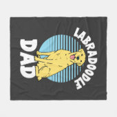 Labradoodle Papa Schattige Lab Dog Gag Fleece Deken (Voorkant (Horizontaal))