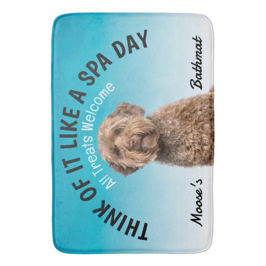 Labradoodle Personalized Hondenliefhebber Bath Mat (Voorkant Verticaal)