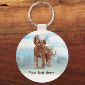 Labradoodle Personalized Keyring Sleutelhanger (Voorkant)