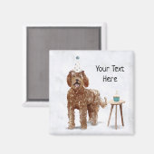 Labradoodle Personalized magnet (Voorkant / Achterkant)