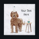 Labradoodle Personalized magnet<br><div class="desc">Deze gepersonaliseerde doedelmagneet is het perfecte geschenk voor elk hondenliefhebber.</div>