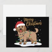 Labradoodle Prettig Kerstmis Grappige Kerstmis Hon Feestdagenkaart (Voorkant / Achterkant)
