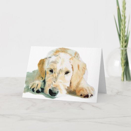 Labradoodle Pup Greeting Cards Kaart (Voorkant)