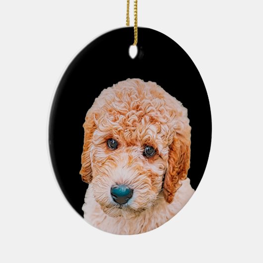 Labradoodle Puppy Keramisch Ornament (Rechts)