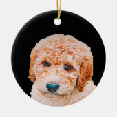Labradoodle Puppy Keramisch Ornament (Voorkant)