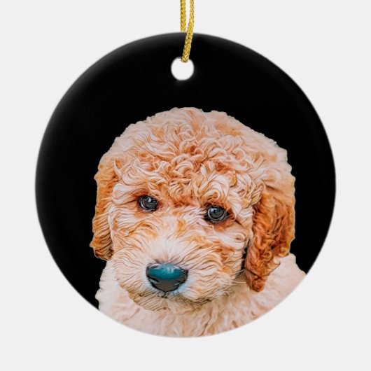 Labradoodle Puppy Keramisch Ornament (Voorkant)