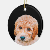 Labradoodle Puppy Keramisch Ornament (Links)