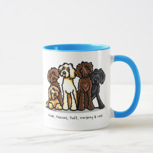 Labradoodle Rainbow Gepersonaliseerd Mok
