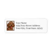 Labradoodle retouradreslabels etiket (Voorkant)