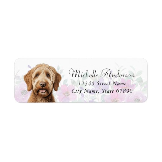 Labradoodle retouradreslabels etiket (Voorkant)