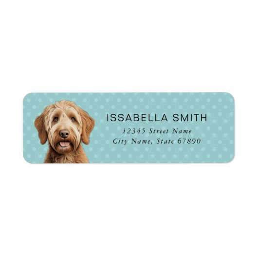 Labradoodle Return Address Label (Voorkant)