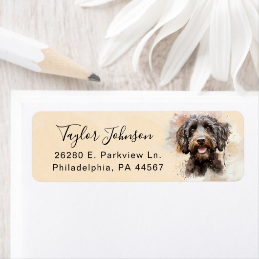 Labradoodle Return Address Label (Insitu)