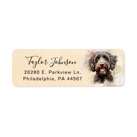 Labradoodle Return Address Label (Voorkant)