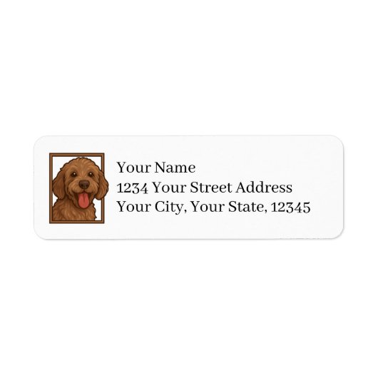 Labradoodle Return Address Labels (Voorkant)