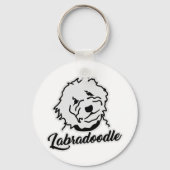 Labradoodle Sleutelhanger (Voorkant)