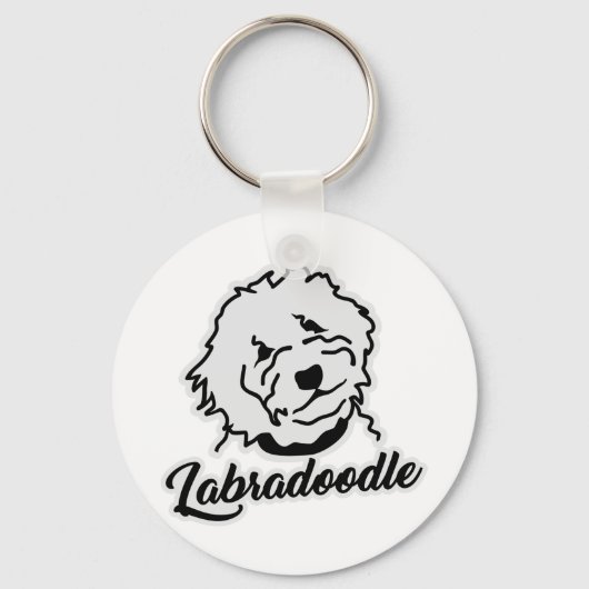 Labradoodle Sleutelhanger (Voorkant)