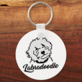 Labradoodle Sleutelhanger (Voorkant)