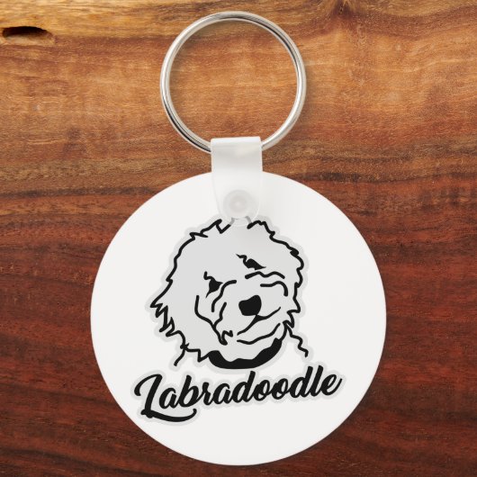 Labradoodle Sleutelhanger (Voorkant)