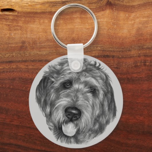 Labradoodle Sleutelhanger (Voorkant)
