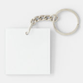 Labradoodle Square Sleutelhanger (Achterkant)