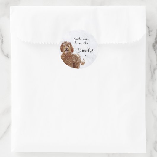 Labradoodle Stickers Persoonlijk bericht (Tas)