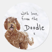Labradoodle Stickers Persoonlijk bericht (Voorkant)