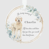 Labradoodle Ter Gedachtenis Naam Kerstmis   Ornament (achterkant)