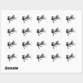 Labradoodle & Terrier Duo Ink Art Sticker (Vel)