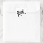 Labradoodle & Terrier Duo Ink Art Sticker (Tas)