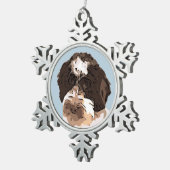 LABRADOODLE TIN SNEEUWVLOK ORNAMENT (Rechts)