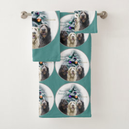 Labradoodle Trio Kerstmis Bad Handdoek