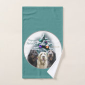 Labradoodle Trio Kerstmis Bad Handdoek (Handdoek)