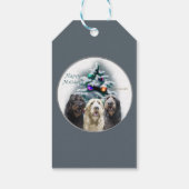 Labradoodle Trio Kerstmis Cadeaulabel (Achterkant)