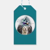 Labradoodle Trio Kerstmis Cadeaulabel (Achterkant)