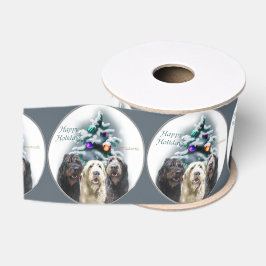 Labradoodle Trio Kerstmis Grosgrain Lint