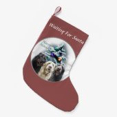 Labradoodle Trio Kerstmis Kleine Kerstsok (Voorkant (Hangend))
