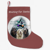 Labradoodle Trio Kerstmis Kleine Kerstsok (Voorkant)