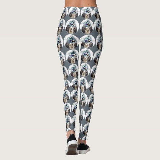 Labradoodle Trio Kerstmis Leggings (Achterkant)